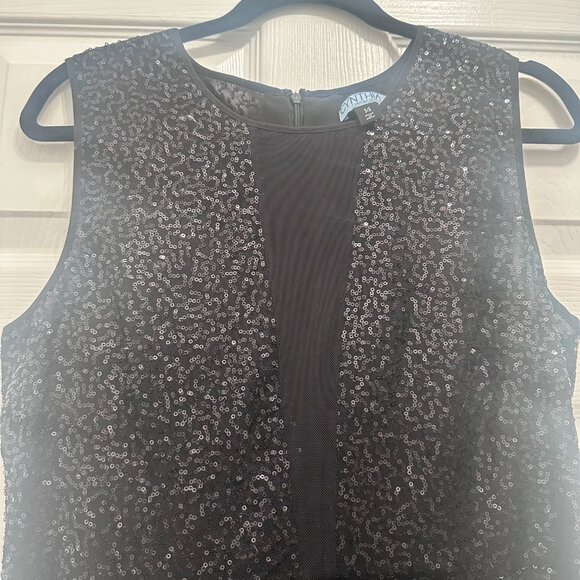 Black Cynthia Rowley Sequin Dress Size 14 - Picture 4 of 6